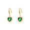 Stainless Steel Heart Dangle Earrings, Golden