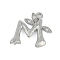 Brass Crystal Rhinestone Letter Links Connector Charms, Real Platinum Plated, Letter M, 15x15x4mm, Hole: 1.2mm and 1.5mm
