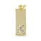 Brass Micro Pave Clear Cubic Zirconia Pendants, Real 18K Gold Plated, Rectangle, Letter K, 23.5x7.5x2mm, Hole: 3mm