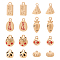 NBEADS 12 Pcs 12 Styles Chinese New Year Charms, Alloy Enamel Charms Pendants Matte Gold Blessing Auspicious Charms for DIY Crafts Bracelet Necklace Jewelry Making
