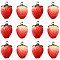 24Pcs Opaque Resin Pendants, with Platinum Tone Iron Loop, Strawberry Charms, Red, 23~24x16mm, Hole: 2mm