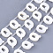 Natural Freshwater Shell Beads, Top Drilled Beads, White, Letter.Q, 10x8.5x3mm, Hole: 0.8mm