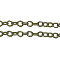 Iron Cable Chains, Unwelded, with Spool, Oval, Lead Free & Nickel Free, Antique Bronze Color, 5x4x1mm, about 164.04 Feet(50m)/roll