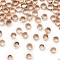 Brass Crimp Beads, Rose Gold, 3.5x2mm, Hole: 2mm