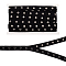 5 Yards 201 Stainless Steel Snap Button Tape, Herringbone Cotton Fasteners Trim Ribbon for DIY Sewing Crafts, Black, 3/4 inch(20mm), gap: 18mm