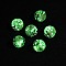 Luminous Handmade Enamel Gold Sand Glass Beads Strands, Round with Lightning, Glow in the Dark, Black, 12mm, Hole: 1.4mm