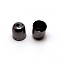 Iron Cord End, Column, Gunmetal, 6x6.8~7.3mm, Hole: 1.4~1.6mm, Inner Diameter: 5.4~5.6mm, about 100pcs/bag