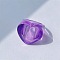 Heart Resin Finger Rings for Women, Blue Violet, Inner Diameter: 17mm