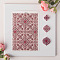 Flower Pattern Ceramics Clay Water Transfer Paper, Underglaze Transfer Decals, for DIY Earrings Pendants, Orange, 13.8x9.5cm