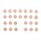 2 Sets 2 Styles Golden Plated Alloy Enamel Charms, Enamelled Sequins, Flat Round, Pink, 1set/style