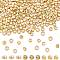 300Pcs 3 Style Brass Beads, Long-Lasting Plated, Mixed Shape, Golden, 2~2.5x2~2.5x1.5~2mm, Hole: 1~1.2mm, 100pcs/style