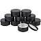 BENECREAT 10 Pack 5 OZ Round Tin Cans Screw Top Aluminum Tins for Lip Balm, Scrubs, Spices, Candies, Tea and Chrismas Treat (Black)