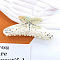 Starfish Cellulose Acetate Claw Hair Clips, Rhinestones Style Hair Accessories for Women & Girls, White, 120x40x55mm