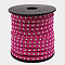 Silver Aluminum Studded Faux Suede Cord, Faux Suede Lace, Cerise, 5x2mm, about 20yards/roll