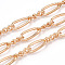 Iron Twisted Oval Link Chains, Unwelded, with Spool, Light Gold, 22x9.5x2.5mm, about 32.81 Feet(10m)/Roll