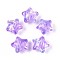 Transparent Resin Beads, Star, with Broken Glass Foils, Medium Purple, 18.5x20.5x14.5mm, Hole: 2.2mm