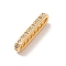 Rectangle Brass Micro Pave Clear Cubic Zirconia Pendants, Golden, 22x6x2.5mm, Hole: 1.2mm