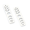 Brass Moon Phase Bar Links, Long-Lasting Plated, Rectangle, Real Platinum Plated, 20x5x1mm, Hole: 0.7mm