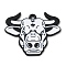 Alloy Pendants, with Enamel, Black And White Beast, 25x30.5x1.5mm, Hole: 1.6mm