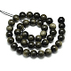 Natural Golden Sheen Obsidian Beads Strands X-G-S150-20-6mm-2