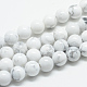 Natürliche Howlith Perlen Stränge G-T049-6mm-21-1