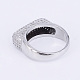 Brass Micro Pave Cubic Zirconia Finger Rings RJEW-E145-52-4