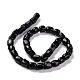 Natural Black Tourmaline Beads Strands G-E572-04-2