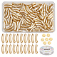 Nbeads diy カーブ チューブ チャンキー ブレスレット メイキング キット  アクリルと真鍮のスペーサービーズを含む  伸縮性のある糸  ゴールド  ビーズ：200個/箱 DIY-NB0007-29-1