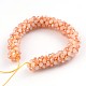 Faceted Rondelle Electroplate Imitation Jade Glass Beaded Jewelry Making for Bracelets BJEW-L517-C01-2