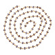 Chaînes de perles en rondelles en verre manuelles pour fabrication de colliers et bracelets X-AJEW-JB00037-05-3