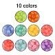 250 pièces 10 couleurs perles acryliques imitation gelée MACR-CJ0001-35-3