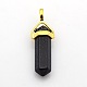 Bullet Gemstone Double Terminated Pointed Pendants G-N0121-03-1