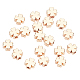 BENECREAT 20PCS 18K Gold Plated Spacer Beads Clover Shape Brass Beads for Bracelet Necklace DIY Jewelry Making - 5x5x3mm KK-BC0005-35G-1