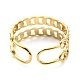 304 цепочка из нержавеющей стали в форме открытого манжетного кольца для женщин RJEW-C016-02G-3