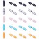 PandaHall Elite 60 Sets 5 Color Plastic Breakaway Clasps Safety Clasp for Rubber Silicone Teething Necklaces for Jewelry Making Accessories Hole: 2.5mm KY-PH0007-11-1
