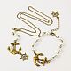 Glass Pearl Jewelry Sets: Necklaces & Bracelets SJEW-JS00537-01-1