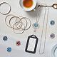 Delorigin diy kit de fabrication collier pendentif demi-rond avec fleur interchangeable DIY-DR0001-04-5