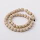 Brins de perles rondes teintes en pierre de lave synthétique G-N0105-17-2