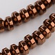 Rondelle Electroplate Non-magnetic Synthetic Hematite Beads Strands G-L436-01C-1