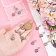 PandaHall Elite 12Pcs 6 Colors Mother's Day Alloy Rhinestone European Dangle Charms FIND-PH0010-89-3