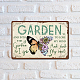 CREATCABIN Butterfly Garden Metal Tin Sign Birthday Gardener Gifts Christmas House Warming Gift Retro Vintage Wall Art Mural Hanging Iron Painting for Gardening Lovers Yard Outdoor Decor AJEW-WH0157-457-6