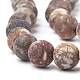 Perles de jaspe peau de léopard rouge naturel brins G-T106-109-2