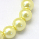 Backen gemalt pearlized Glasperlen runden Perle Stränge X-HY-Q330-8mm-64-3