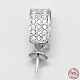 Rhodium Plated 925 Sterling Silver Pendant Bails STER-D029-10P-1