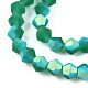 Imitano i fili di perle di vetro smerigliato bicono di cristallo austriaco GLAA-F029-TM2mm-A10-3