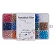 1 Box von 6mm Durchmesser Loch 1mm galvanisieren Runde Rondelle Perlen ab Farbe facettierten Multicolor viel für Halskette Schmuck machen EGLA-PH0002-6x4mm-01-7