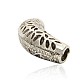Antique Silver Tibetan Style Alloy Hollow Curved Tube Beads PALLOY-J203-02AS-2