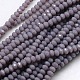 Opaque Solid Color Crystal Glass Rondelle Beads Strands EGLA-F049A-08-2
