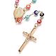 Handmade Rosary Bead Necklaces NJEW-H428-04G-1