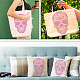 NBEADS Bling Rhinestone Pink Skull Sticker DIY-WH0303-267-7